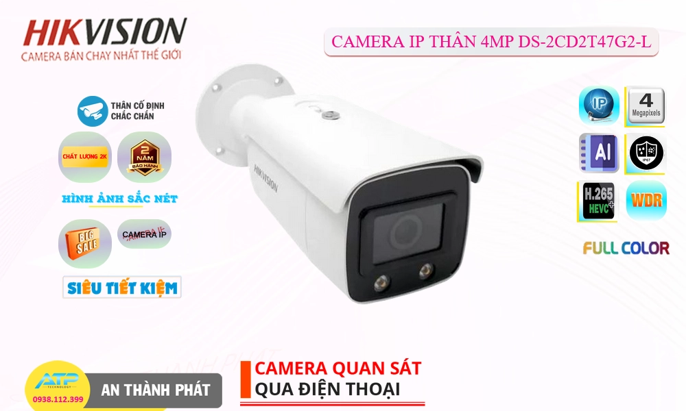 DS-2CD2T47G2-L Hikvision giá rẻ chất lượng cao