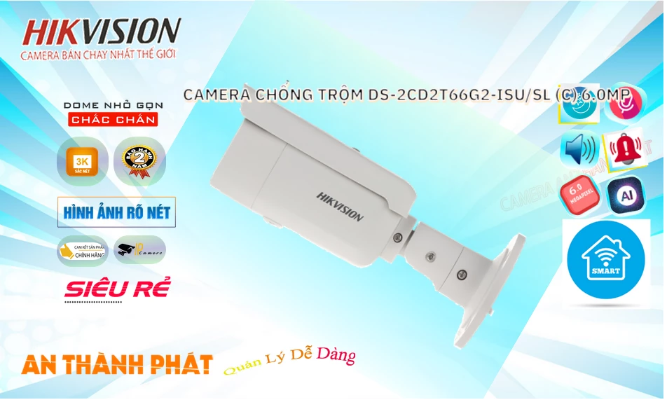 DS-2CD2T66G2-ISU/SL(C) sắc nét Hikvision ➠