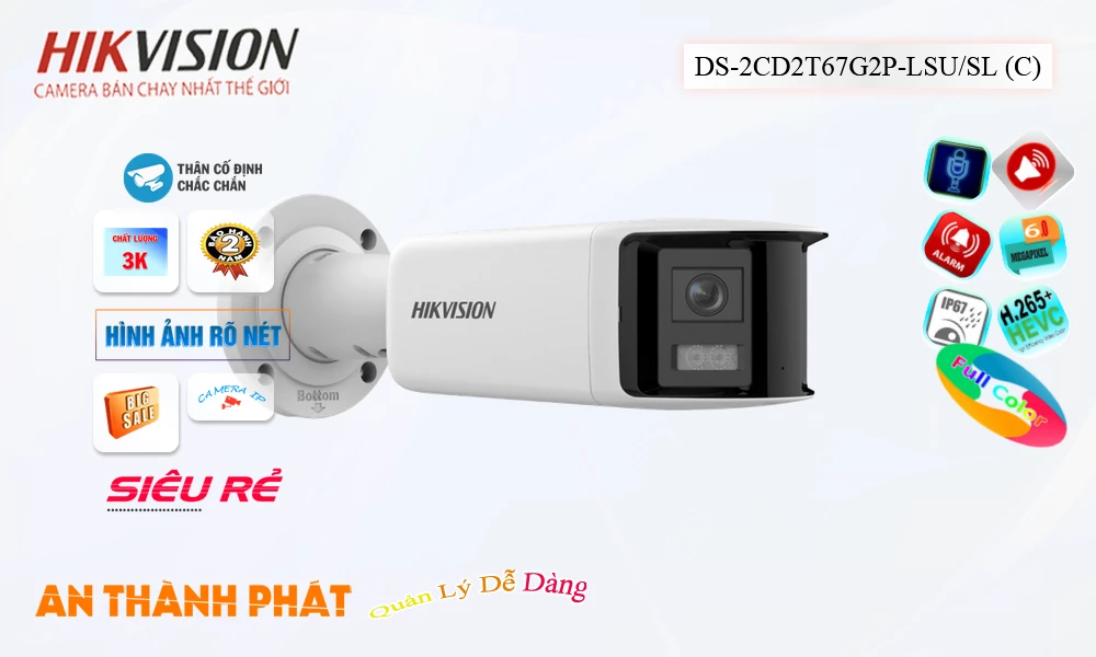 DS-2CD2T67G2P-LSU/SL(C) sắc nét Hikvision