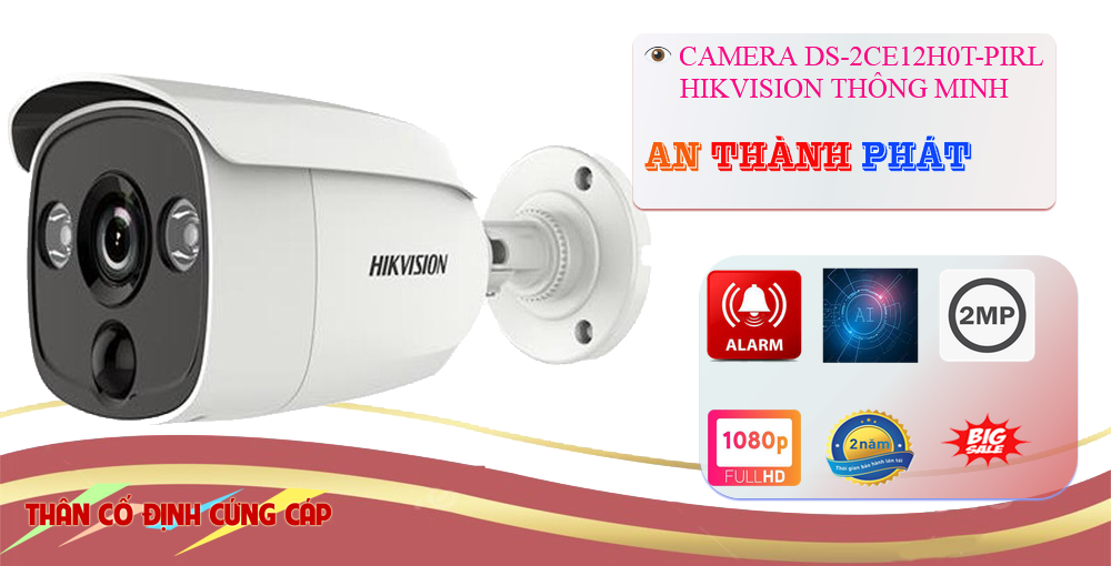 Camera HDTVI DS-2CE12D0T-PIRL thân trụ ngoài trời Camera HDTVI DS-2CE12D0T-PIRL thân trụ ngoài trời