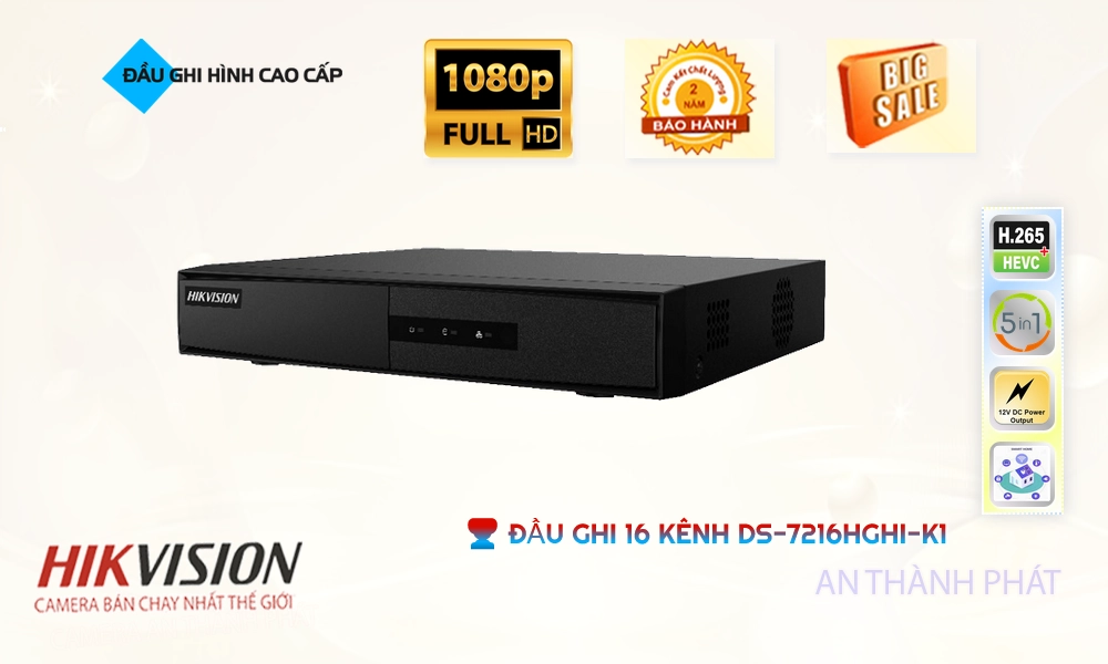 DS-7216HGHI-K1 Đầu Ghi Hikvision DS-7216HGHI-K1 Đầu Ghi Hikvision