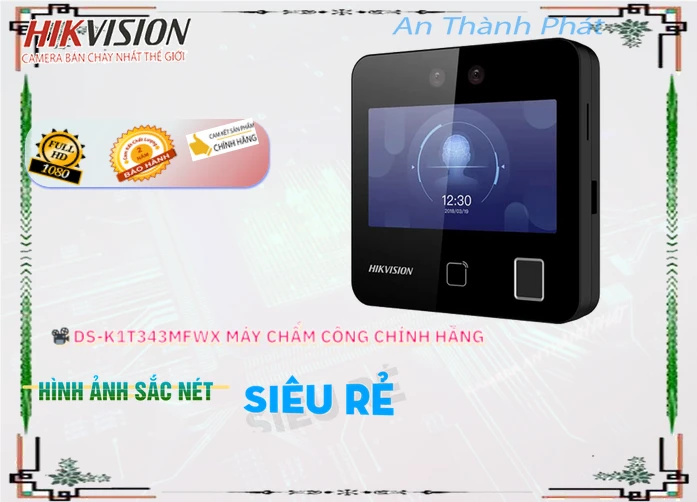 Hikvision DS-K1T343MFWX Máy Kiểm Soát Vào Ra Hikvision DS-K1T343MFWX Máy Kiểm Soát Vào Ra