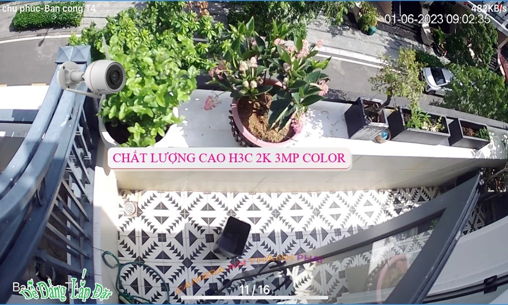 H3C 2K 3MP Color Camera Wifi Ezviz