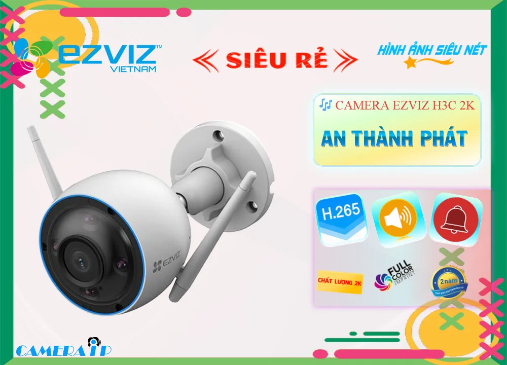 ➠ H3C-2K sắc nét Wifi Ezviz ➠ H3C-2K sắc nét Wifi Ezviz
