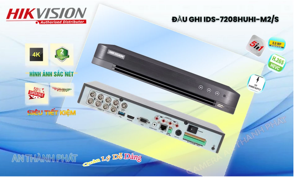IDS-7208HUHI-M2/S sắc nét Hikvision