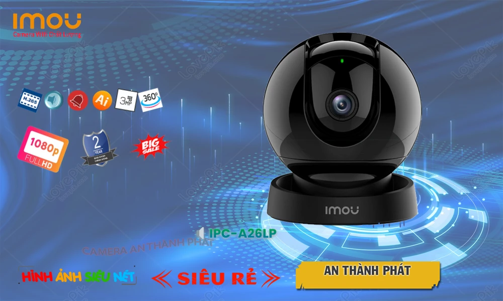 Camera IP WiFi IMOU IPC-A26LP 2.0 Megapixel Camera IP WiFi IMOU IPC-A26LP 2.0 Megapixel