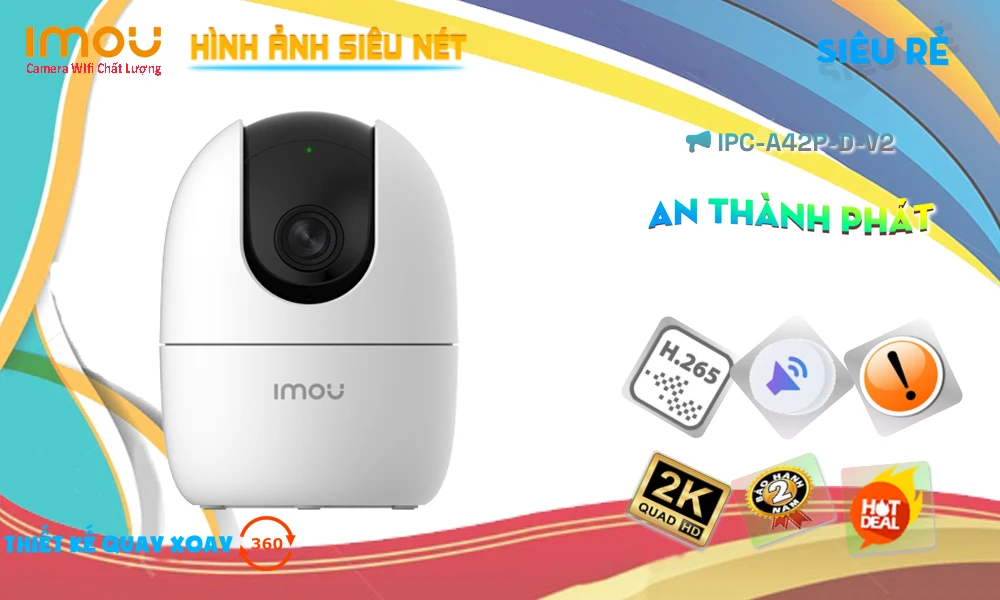 Camera Wifi Imou IPC-A42P-D-V2 Độ Phân Giải 4.0MP