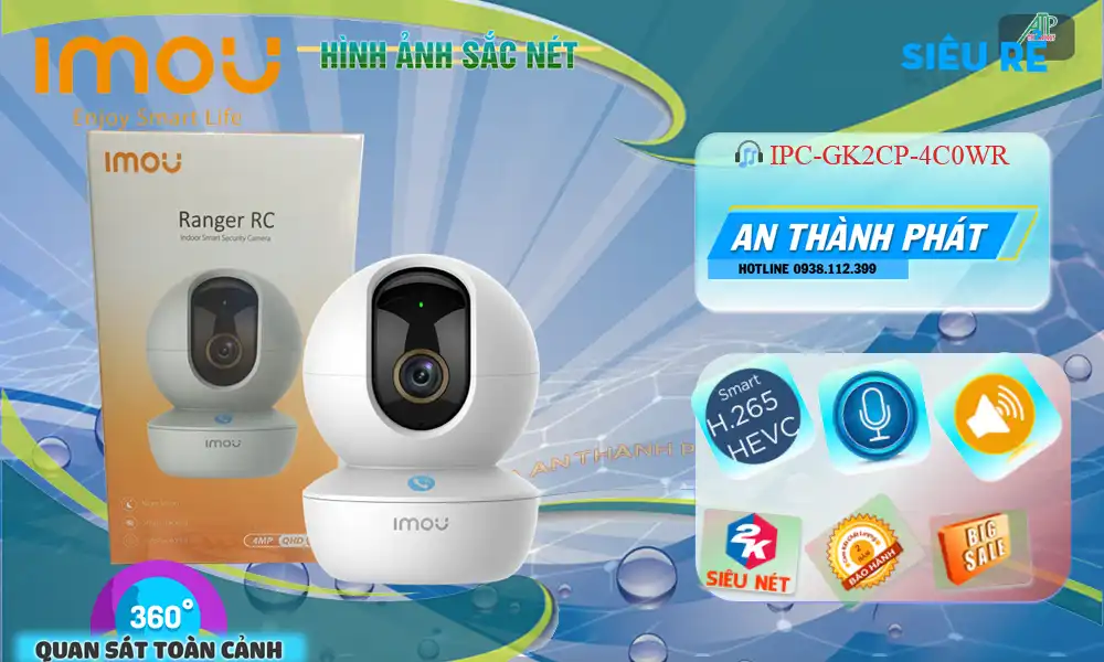 IPC-GK2CP-4C0WR sắc nét Wifi Imou ➠