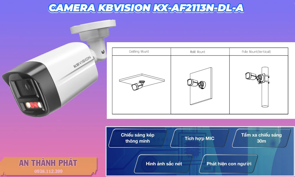 Camera IP PoE KBvision KX-AF2113N-DL-A Siêu rẻ