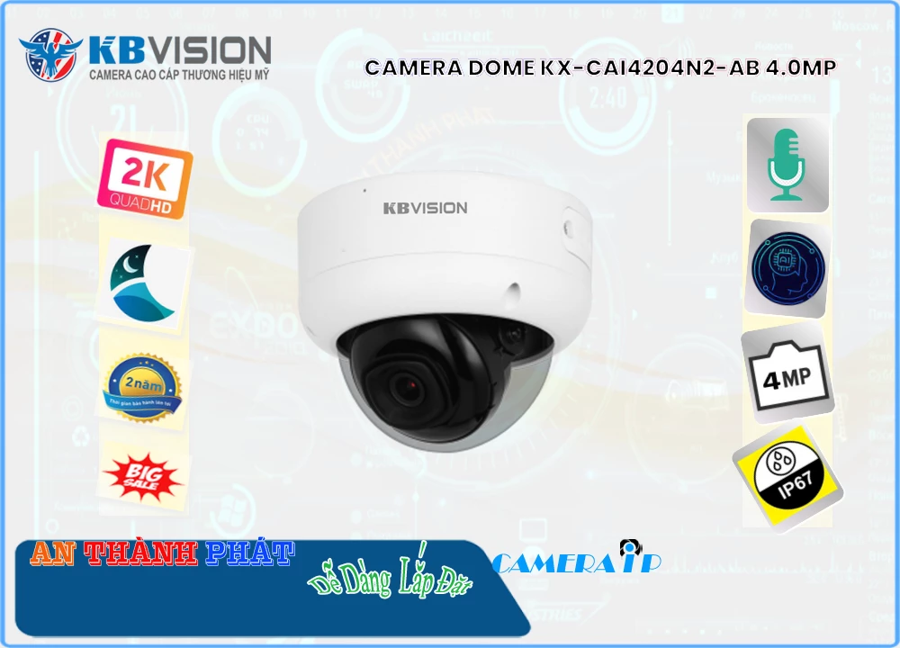 KX-CAi4204N2-AB sắc nét KBvision KX-CAi4204N2-AB sắc nét KBvision