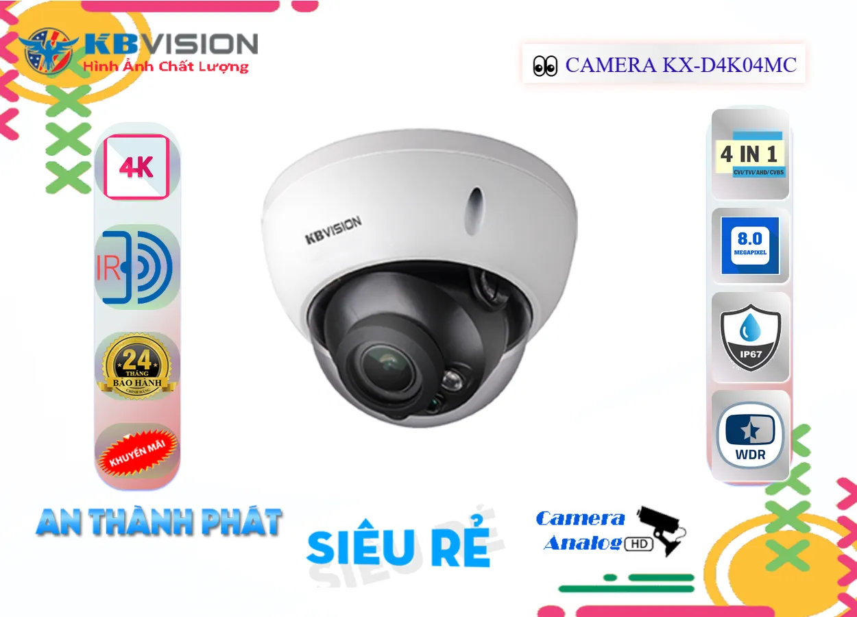 KX-D4K04MC sắc nét KBvision KX-D4K04MC sắc nét KBvision