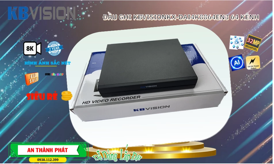 KX-DAi4K8864EN3 sắc nét KBvision KX-DAi4K8864EN3 sắc nét KBvision
