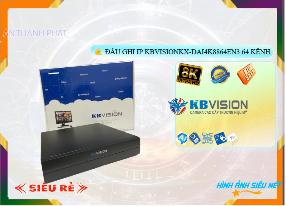 KX-DAi4K8864EN3 sắc nét KBvision KX-DAi4K8864EN3 sắc nét KBvision