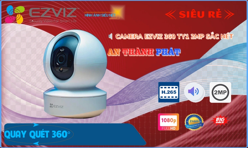 TY1 2MP Hình Ảnh Đẹp Wifi Ezviz TY1 2MP Hình Ảnh Đẹp Wifi Ezviz