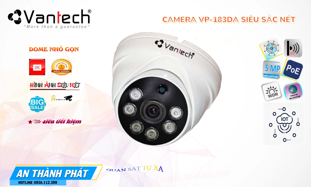VP-183DA Camera Cấp Nguồ Qua Dây Mạng VanTech