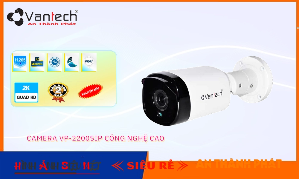 Camera An Ninh VanTech VP-2200SIP Chức Năng Cao Cấp ✲ Camera An Ninh VanTech VP-2200SIP Chức Năng Cao Cấp ✲
