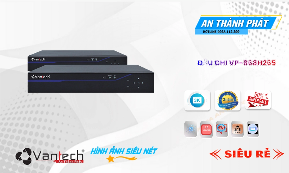 VP-868H265 Đầu Ghi Hình Giá tốt VP-868H265 Đầu Ghi Hình Giá tốt