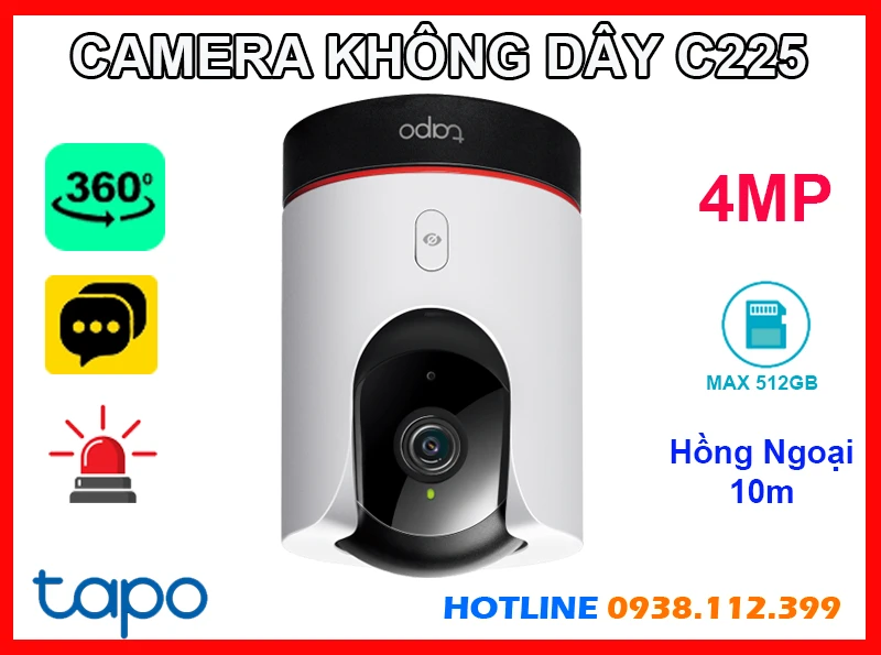 camera chính hãng Tapo C225, camera trong nhà Tapo C225, Camera Wifi Không Dây Tapo C225 (4MP), camera không dây Tapo C225, camera quan xoay 360 Tapo C225, lắp đặt camera Tapo C225, Tapo C225, C225, camera quan sát Tapo C225, lắp camera Tapo C225 giá rẻ, 
