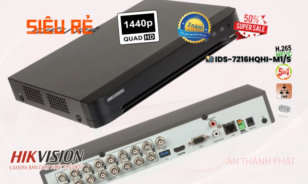 iDS-7216HQHI-M1/S sắc nét Hikvision