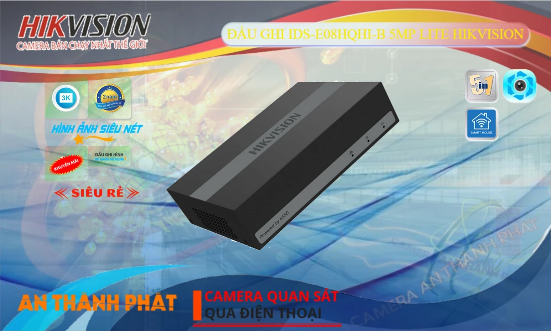iDS-E08HQHI-B sắc nét Hikvision