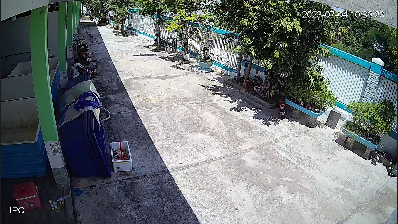 Hình  Camera  thực tế  Chất Lượng Hình  4.0 MP Độ phân giải Ultra 2k  của bộ Bộ Camera Chống Trộm Gia Đình Chuyên Nghiệp sử dụng mã KX-CAiF4004N2-TiF-A